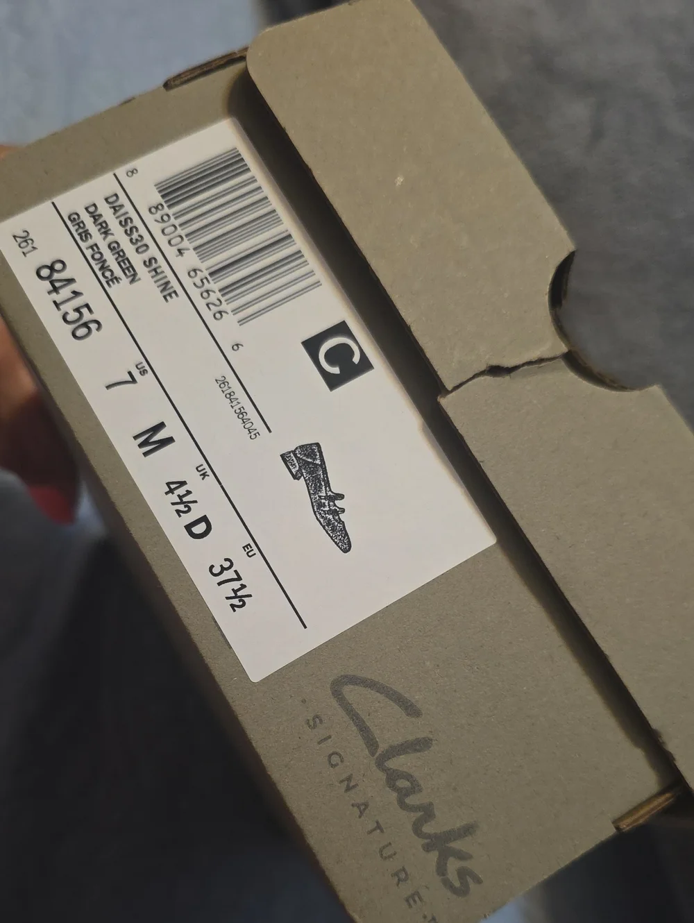 Clarks Mary-Jane Daiss30 Shine - Dark Green Size 7 NIB